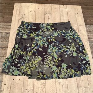 REI Black/Blue/Green Northway‎ Floral Stretch Skirt Active Tennis Flowy Size XL
